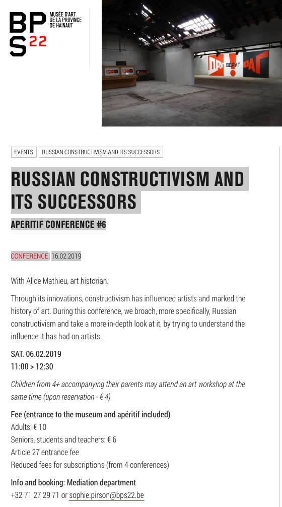 Le constructivisme russe et ses héritiers. Het russisch constructivisme en zijn nalatenschap.